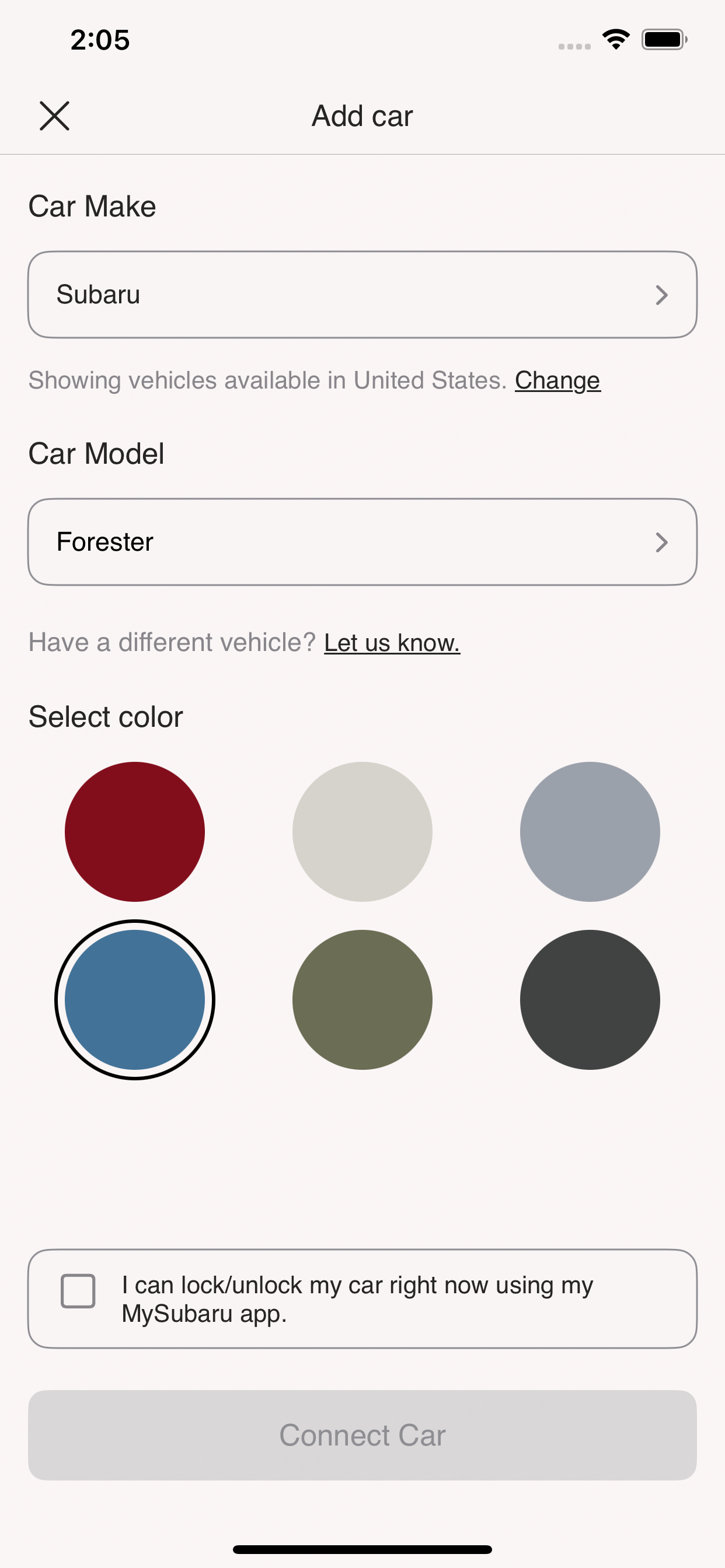 BetterKey color selection screen